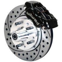 1965-68 Impala 11" Drilled Dynalite Front Brake Kit - Black