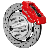 1968-70 Impala 69-82 Vette 12" Drilled Frt Brake Kt - Red