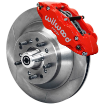 1974-78 Mustang II 12.88" Non-Drill Front Brake Kit - Red