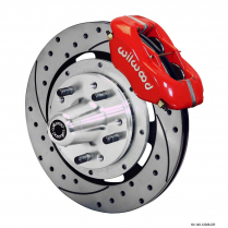 1955-57 Chevy Heidts/Ridetech Spindle 12" Drill Brakes - Red