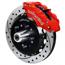 1955-57 Chevy Heidts/Ridetech Spindle 13" Drill Brakes - Red