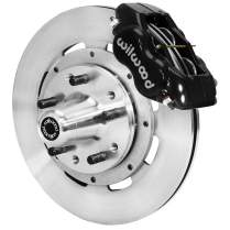 1959-64 Impala 63-64 Vette 12" Non-Drill Frt Brake Kit - Blk