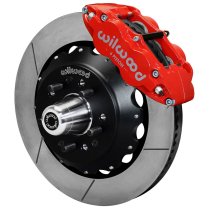 1959-64 Impala 63-64 Vette 14" Non-Drill Frt Brake Kit - Red