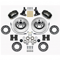 1949-53 Ford/Merc 11.28" Non-Drill Front Brake Kit - Black