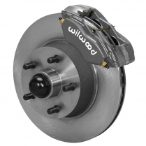 1965-69 Mustang Solid 11.30" Non-Drilled Front Brakes- Black