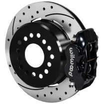 1964-70 BOP 12" Drilled 2.75" OS Rear Park Brake Kit - Black