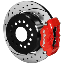 1964-70 BOP 12" Drilled 2.75" OS Rear Park Brake Kit - Red