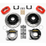 1964-70 BOP 12" Drilled 2.75" OS Rear Park Brake Kit - Red