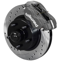 1957-68 Galaxy 11.30" Drilled Front Brake Kt - Black