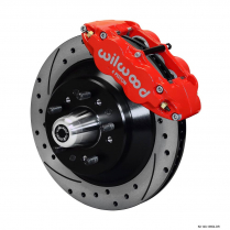 1957-68 Galaxy 12.88" Drum Sp. Drilled Front Brakes - Red