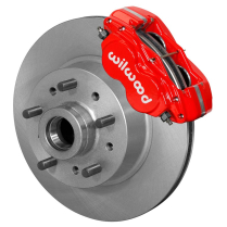 1974-78 Mustang II 11" Non-Drilled Front Brake Kit - Red