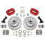 1974-78 Mustang II 11" Non-Drilled Front Brake Kit - Red