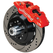 1957-67 Ford F100 14" Drilled Front Brake Kit - Red