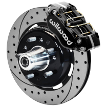 1955-57 Chevy Car ProSpindle 11.75" Drill Frt Brake Kt - Blk