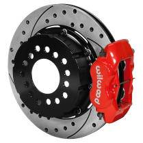 GM 12 Bolt 12.19 2.91 OS Drill Rear Brakes wo P/Brake- Red