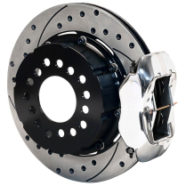 Large Ford Drilled Rear Brake No P/Brake - Polished