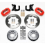 1961-89 Mopar See Appl 12.19" Non-Drill Rear Brake Kit - Red