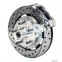 Mustang II/Pinto 12.19" Drilled  Front Brake Kit - Polished