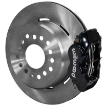 Big 9" Ford 12.19" 2.36" OS Non-Drill Rear Brake Kit - Black