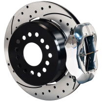 Big Flange Dynalite Drilled Rear Kit w/Parking Brake- Polish