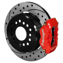 Mopar/Dana 12.19" 2.36" OS Drilled Rear Park Brakes - Red