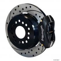 New 9" Ford 12.19" 2.36" OS Drilled Rear Brake Kit - Black