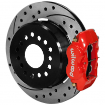 New 9" Ford 12.19" 2.36" OS Drilled Rear Brake Kit - Red