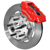 1970-78 GM See Appl 12.19" Non-Drilled Front Brake Kit - Red