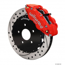 1997-13 Corvette 13.06" Drilled Front Brake Kit - Red