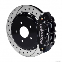 1997-04 Corvette 14" Drilled Rear Disc Brake Kit - Black