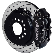 Olds & Pontiac 12.88" 2.81" OS Drilled Rear Brake Kt - Black