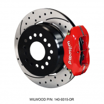 Chevy 12 Bolt 12.19" 2.75/2.81" OS Drilled Rear Brakes - Red