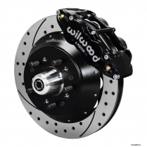 1963-82 GM See Appl 12.88" Drilled Front Brake Kit - Black