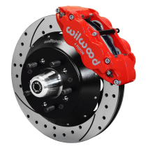 Pro Spindle 13" Drilled Front Brake Kit - Red