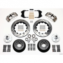 Pro Spindle 14" Drilled Front Brake Kit - Polished