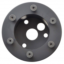 3 Bolt to 6 Bolt 1-1/2" High Hub Conversion Adapter - Black