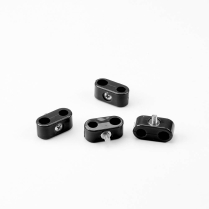 Black Plastic Dual Line Clamps 5/16"-3/8" - 4 Pieces