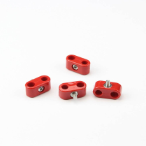 Red Plastic Dual Line Clamps 5/16"-3/8" - 4 Pieces
