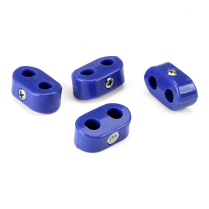 Blue Plastic Dual Line Clamps 7/16"-7/16" - 4 Pieces