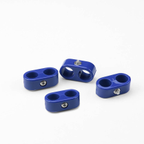 Blue Plastic Dual Line Clamps for 1/2" & 1/2" - 4 Pieces
