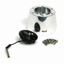 Steering Wheel 6 Bolt Adapter GM 69 & Up w/Button - Chrome