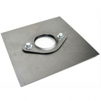 Steel Collapsible 1-3/4" Column Floor Mount - 8" x 8" Plate