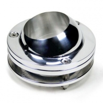 Swivel Ball Floor Mount for 2" Steel Column - Polished