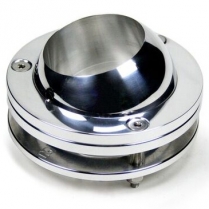 Swivel Ball Floor Mount for 2" Chrome Column - Polished