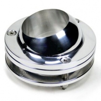 Swivel Ball Floor Mount for 2-1/4" Chrome Column - Polished