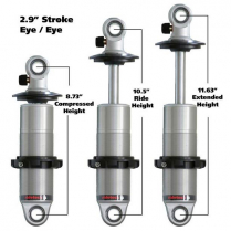 HQ Series Coilover Shock 2.9" Stroke 11-5/8" Eye/Eye - Satin