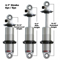 HQ Series Coilover Shock 4.1" Stroke 14-1/2" Eye/Eye - Satin