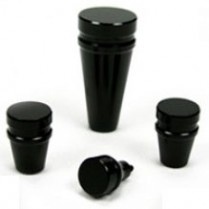 Dash Knob with 3/16" Bore - Black Aluminum