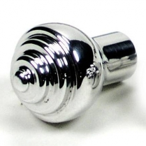 Deco Dash Knob with 1/4" Bore - Polished Aluminum