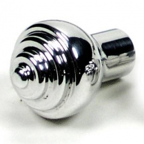 Deco Dash Knob with 10/24" Threads - Polished Aluminum